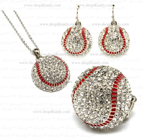 Baseball Sports Jewelry Set