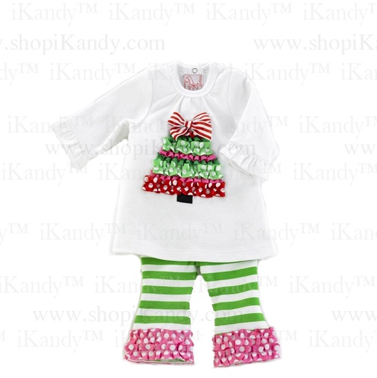 Ruffle Tree Tunic And Leggings Set