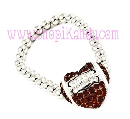 Football Heart Bracelet