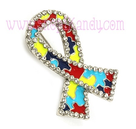 Autism Awareness Ribbon Brooch & Pin