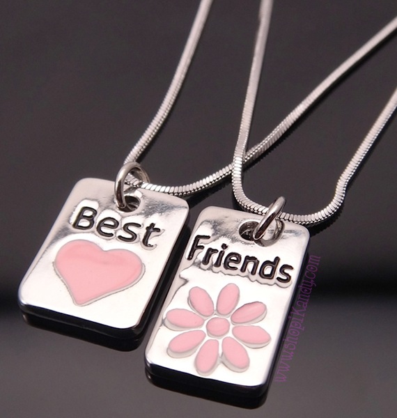 BEST FRIENDS Mini Tile Necklace Set