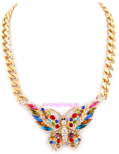 Bling Butterfly Necklace