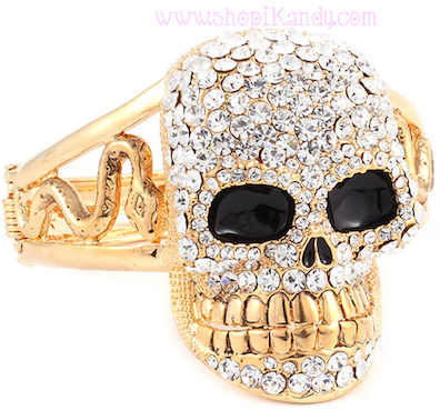 Bling Skull & Snake Bracelet