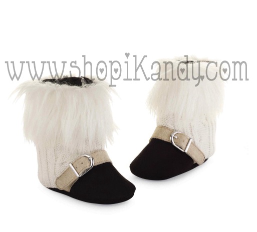 Diva Fur Cable Knit Boots by Mud Pie