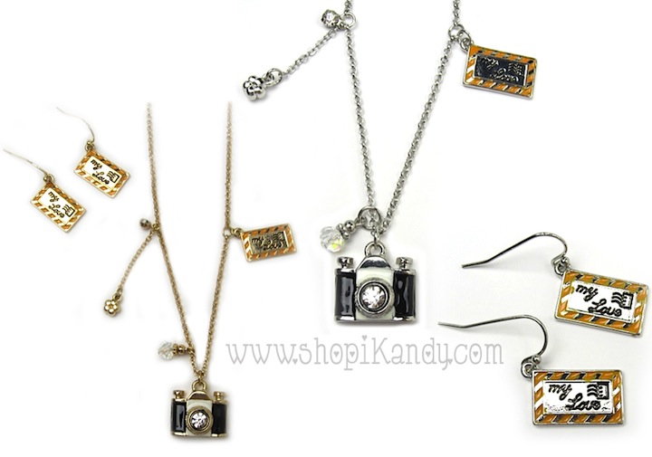 Photography Lover Camera Charm Necklace Set