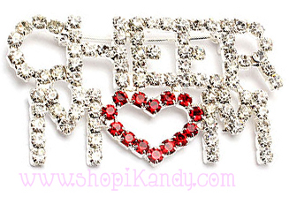 Cheer Mom Bling Brooch and Pin