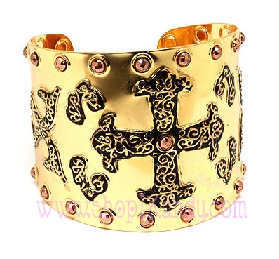 Cross Metal Cuff Bracelet