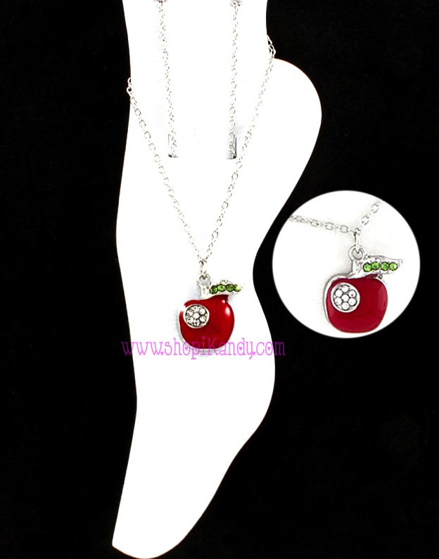 Crystal Apple Anklet