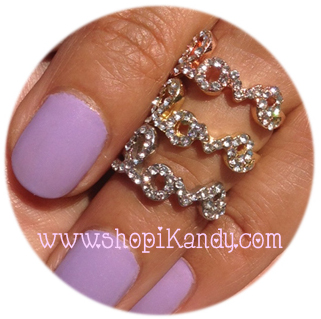 Crystal Love Midi Ring