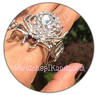 Crystal Spider Ring