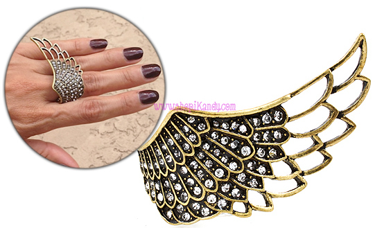 Cutout Angel Wing Ring