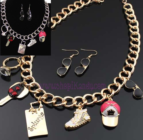 Fashionista Favorite Things Charm Necklace Set