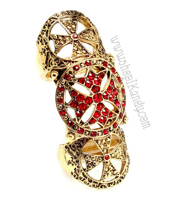 Finger Armor Cross Ring