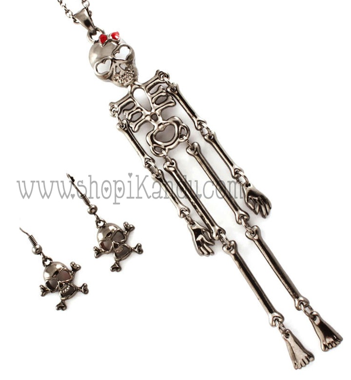 Girly Skeleton Necklace Set