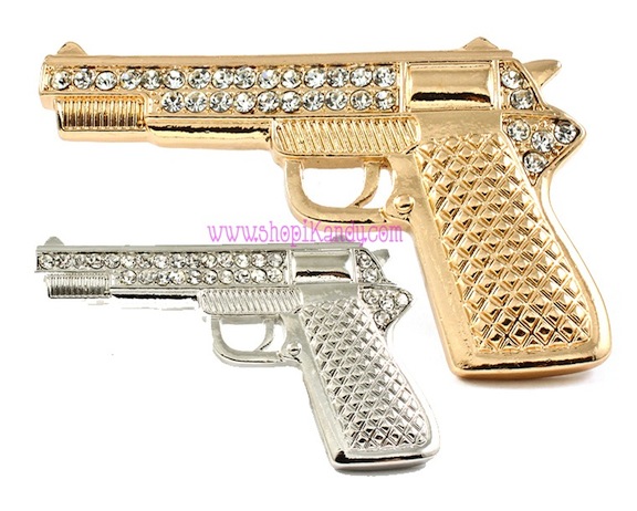 Bling Gun Brooch & Pin