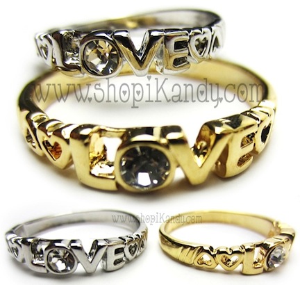 Hearts & Love Crystal Ring