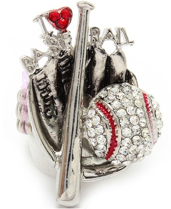 I Love Baseball Sports Ring