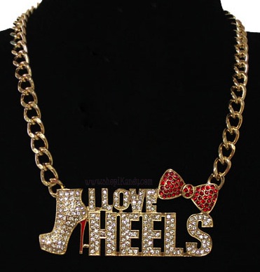 I Love Heels Bling Necklace