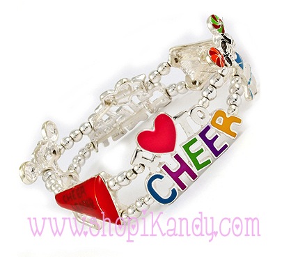 I Love to Cheer Sports Bracelet