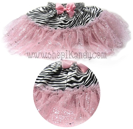 Pink Glitter Zebra Pettiskirt Tutu