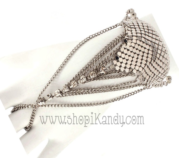 Mesh Chain Ringlet (Bracelet w/Ring)