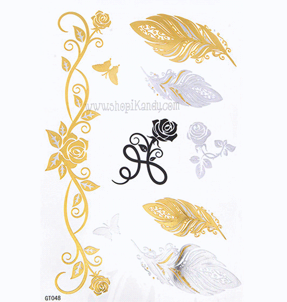 Metallic Flash Tattoo Sheet