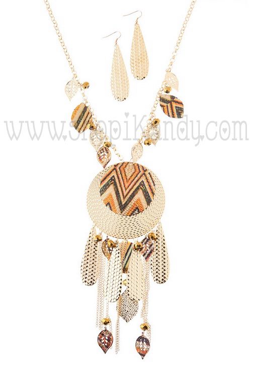 Oversized Tribal Necklace Set