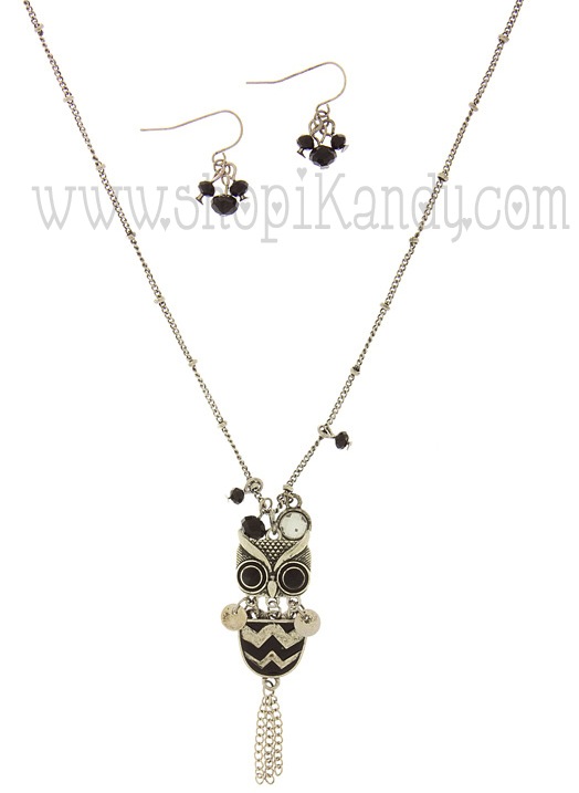 Owl Necklace Set