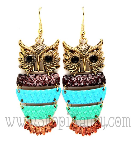 Owl Chandelier Earrings