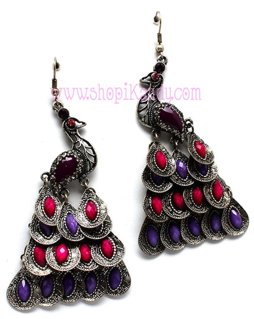 Peacock Chandelier Earrings