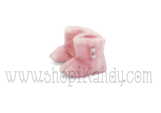 Pink Fur Boots by Mud Pie