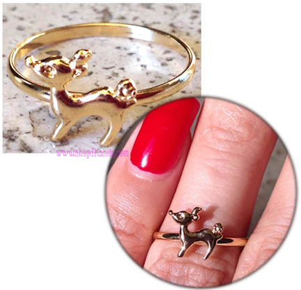 Dainty Rudolph Reindeer Ring