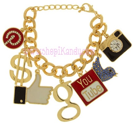 Social Media Queen Charm Bracelet