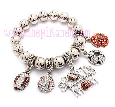 Sports Mom Charm Bracelet