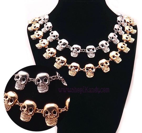 Starry Eyed Skull Choker Necklace