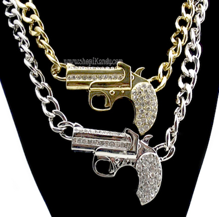 Vintage Marx Derringer Gun Necklace