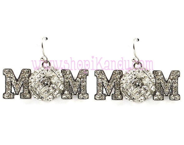 Volleyball Mom Bling Earrings