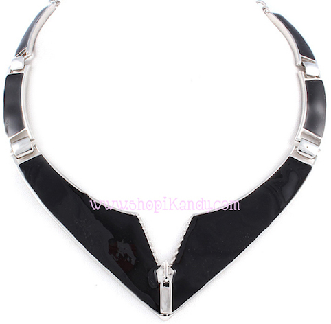 Zipper Design Choker Necklace