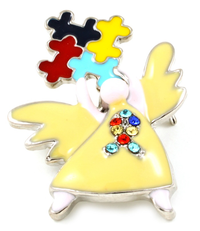 Autism Awareness Angel Brooch & Pin