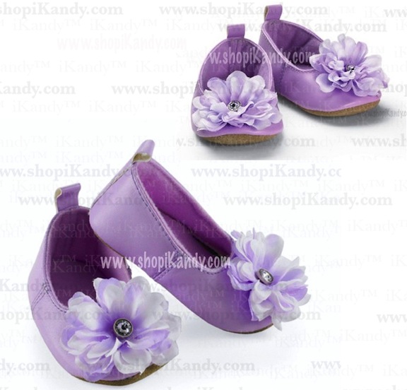 Purple Ballet Infant Slippers by Mud Pie