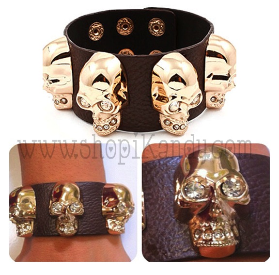 Skull Leather Bracelet